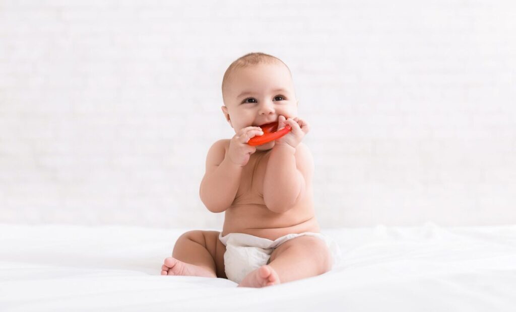 Teething ring alternatives from everyday items.